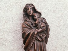 Maria mit Jesuskind Madonna Achatit Handarbeit Braun 27cm
