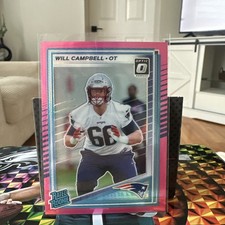 2025 Panini Donruss Will Campbell #345 Optic Rated Rookie Preview Pink RC