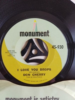 C NM 7'' Promo Don Cherry    I Love You Drops / Don't Change US 1966 Monument
