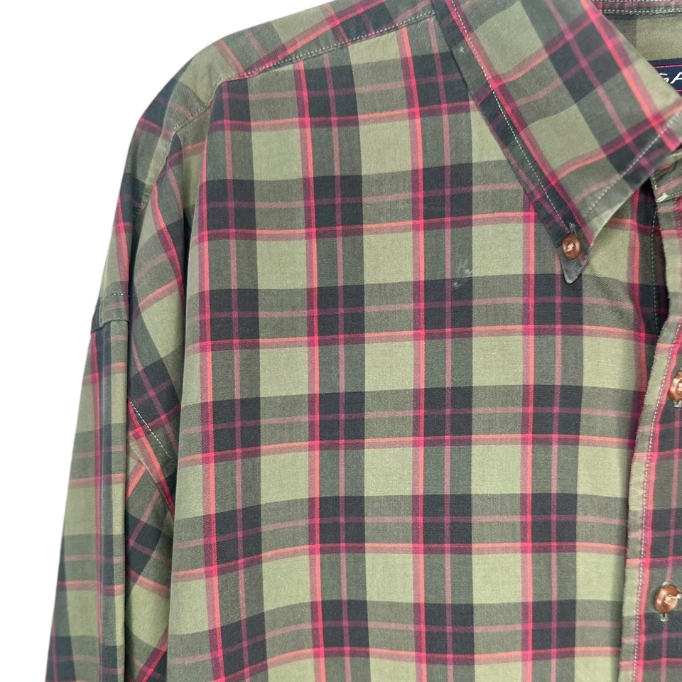 GANT Men’s XL Adirondack Poplin Plaid Button-Down Long Sleeve Shirt - Image 4 of 4