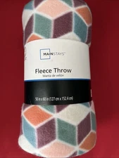 Mainstays Geo Abstract Fleece Throw Blanket 50x60"