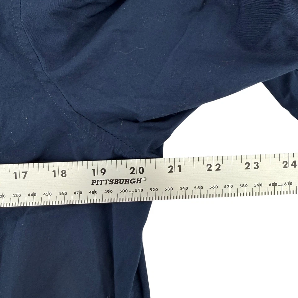 Vestido Camisa Lauren Ralph Lauren Petite Grande Azul Marino Con Botones Informal Preppy Foto 3 de 4