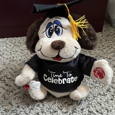 Dan Dee  Plush Animated Graduation Puppy Dog  Singing The Song Celebration