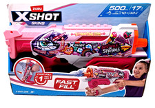 Zuru X-Shot Skins Water Gun UNICORN SPLASH Fast Fill 500ml 17ft Pink New