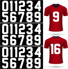 33 Pcs 8 Inch Iron on Numbers Jersey Heat Transfer Numbers Big 0 to 9 Heat Pr...