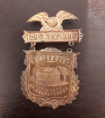 Antique 1900 Souvenir Bridgeport Connecticut Centennial Pin
