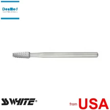 SS WHITE - HP 10pk #1703 Round End Cross Cut Taper Fissure Carbide Bur 057-14914