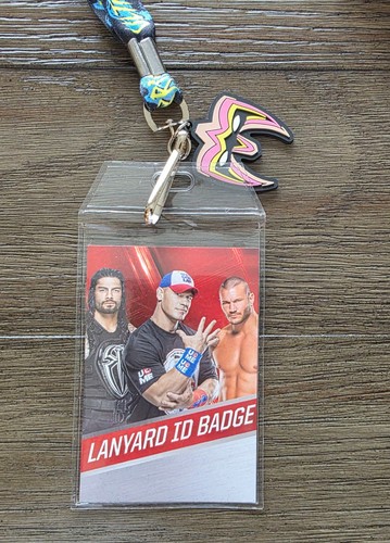 ULTIMATE WARRIOR WWE Lanyard ID Badge Warrior Facemask Charm 2018 - Picture 2 of 5