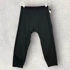 L.L. Bean Polartec Power Dry Midweight 3/4 Base Layer Pants Mens L Tall Black