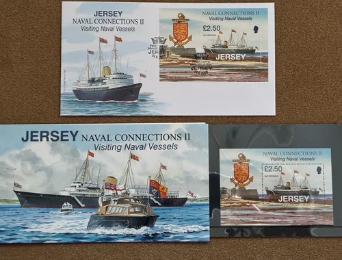 Royal Navy FDC & Presentation Pack - HMY BRITANNIA - JERSEY - Queen Elizabeth 11