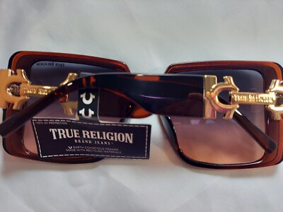 True Religion Brown Square Sunglasses True Religion Sunglasses Jamie Rectangular Sunglasses,Brown  main image 3