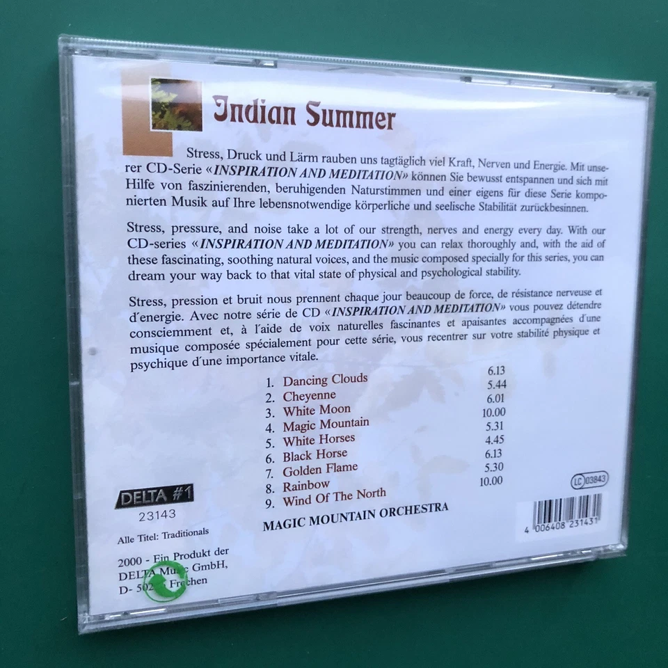 Magic Mountain Orchestra INDIAN SUMMER Meditation Relaxation CD Cheyenne SEALED - Image 2 of 4