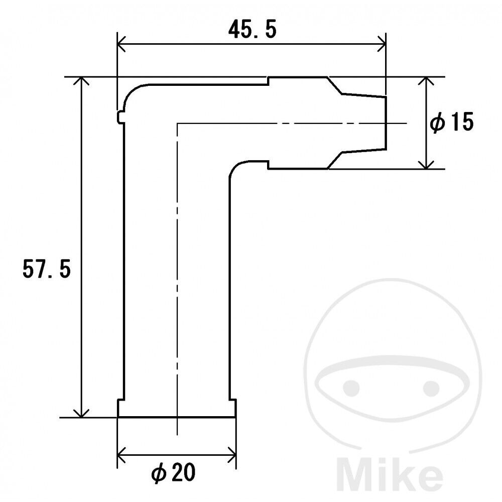 Spark plug connector L05EA 10 mm 90° black NGK for Aprilia Spark plug connector L05EA 10 mm 90° black NGK for Aprilia