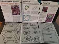 VINTAGE Lot 3 quilt patterns  instructions,1990's,Star,Tall Pine Tree,Butrflys