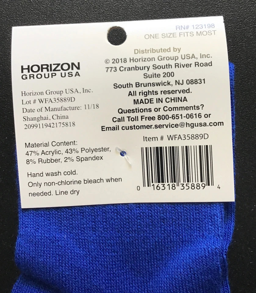 Crie alto! Meias listradas azuis/brancas no joelho - Imagem 3 de 3