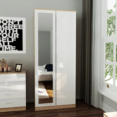 ELEGANT Bedroom Furniture Set Wardrobe Mirror Chest Of Drawer Bedside Cabinet Optional