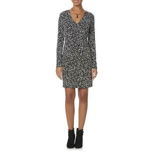Metaphor Women's Abstract Wrap Effect Dress $70- Black/White-CHOOSE SIZE NEW! - Picture 7 of 7