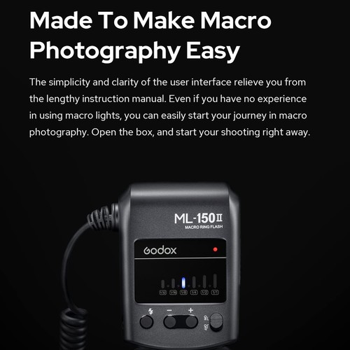 Godox ML-150II Macro LED Ring Flash Speedlite for Sony Canon Nikon Fuji Olympus - Picture 6 of 9