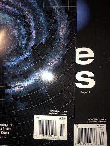SKY & TELESCOPE 2019 8 Issues MAGAZINE Jan Feb Mar Apr May July Nov Dec - Picture 3 of 6