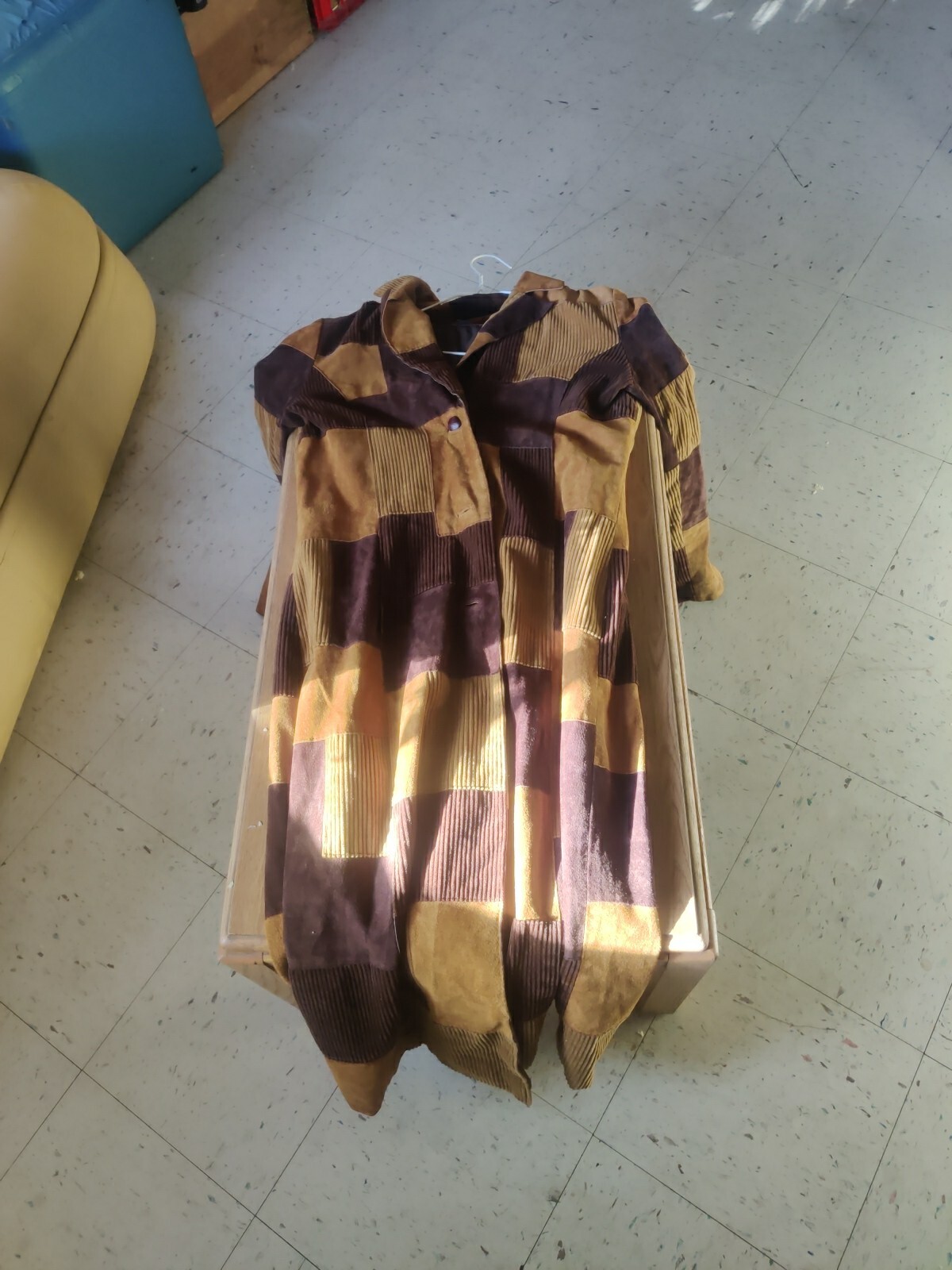 Wilson's Leather Patchwork Suede Trench Coat - image 1