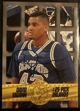 David Vaughn Memphis Basketball Press Pass Rookie Autograph Card 1995 Magic Auto. rookie card picture