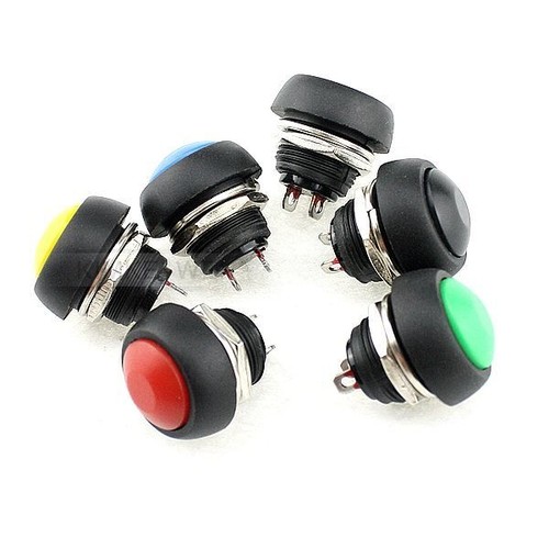 12mm Round Waterproof Momentary On/Off Push Button Switch PBS-33B New - Picture 2 of 5