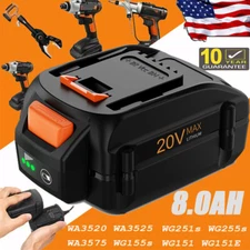 8Ah For WORX MAX Extend Lithium Battery Charger 20V WA3520 WA3525 WA3575 WG155