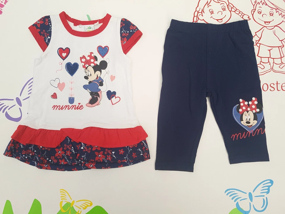 Zweiteiler Longshirt und Leggings Minnie Mouse Größe 62 68 74 80