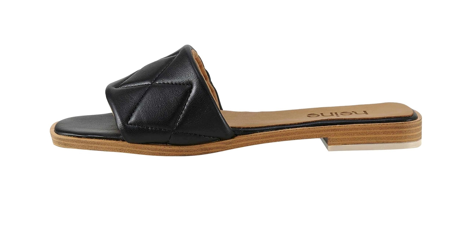 APL HEINE Damen Schaf Nappaleder Pantolette schwarz