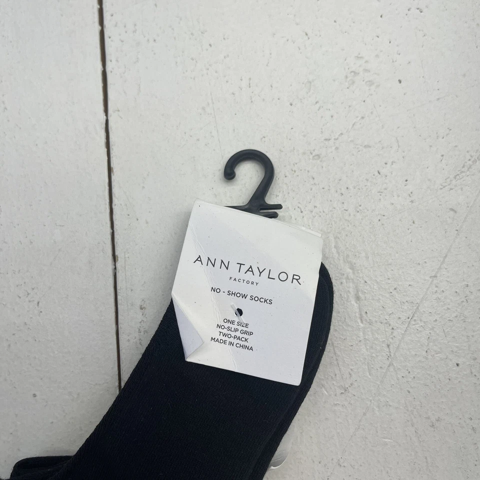 Paquete de 2 calcetines Ann Taylor negros No Show para mujer talla OS nuevos Foto 2 de 4