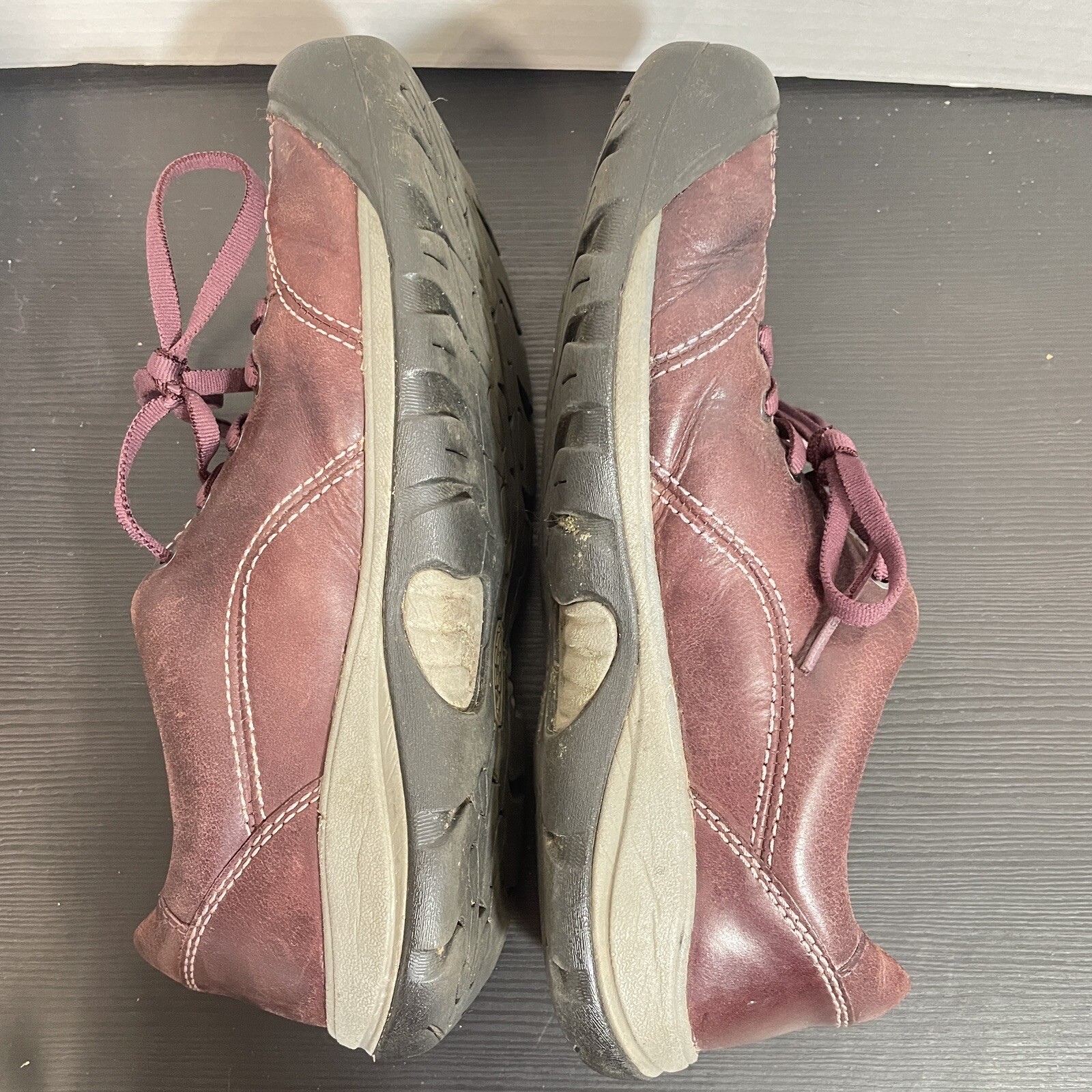 KEEN Presidio II scarpe da trekking donna S 8.5 1019501 pelle logo bordeaux