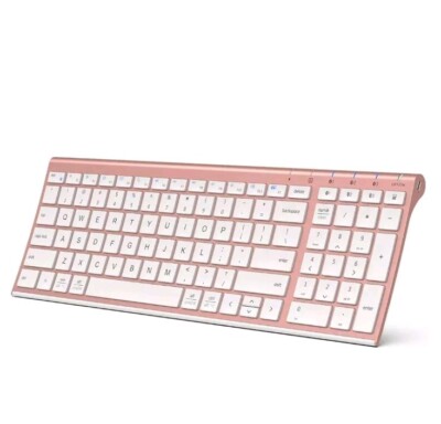 iClever BK10 Bluetooth Keyboard, Multi Device Keyboard Rechargeable Bluetooth 5