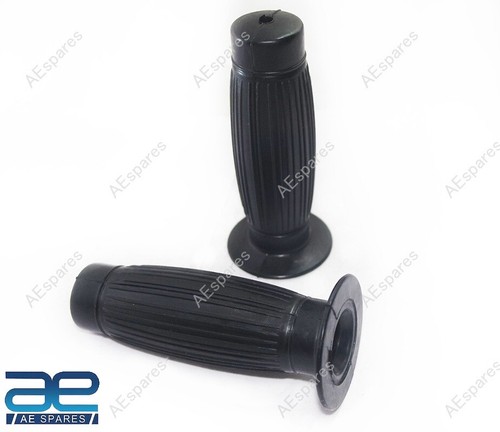7/8'' Guidon Prise Set Noir Pour BSA Norton Commando Triumph T140 Tigre Aes - Photo 4/9