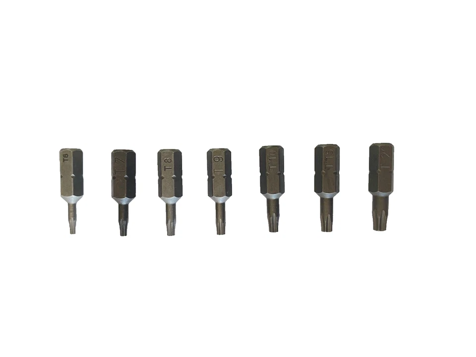 Wiha 7 piece Set T6 T7 T8 T9 T10 T15 T20 25mm Torx Bits Knife and Tool Set 25 mm - Image 2 of 3