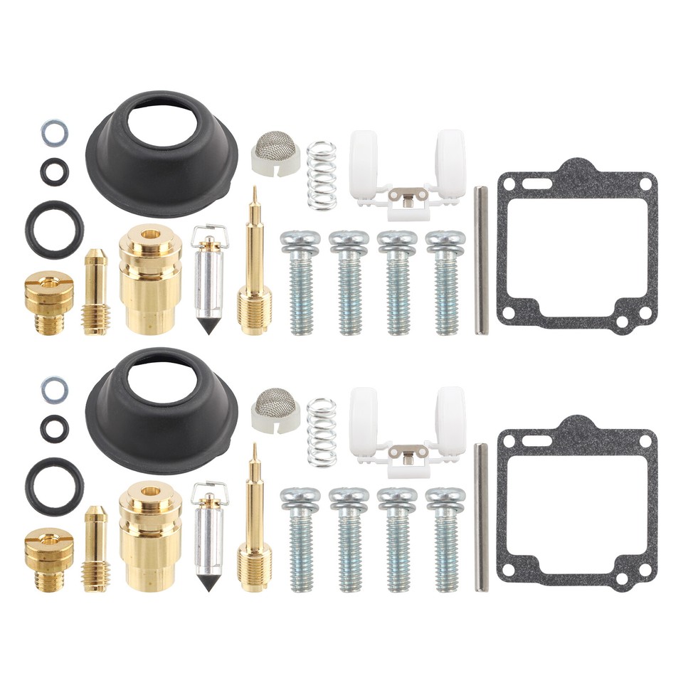 Carburetor Repair Kit With Diaphragm For Yamaha XV750 Virago 750 (1988-1997) – 2-Pack, Unbranded, 3-Month Warranty