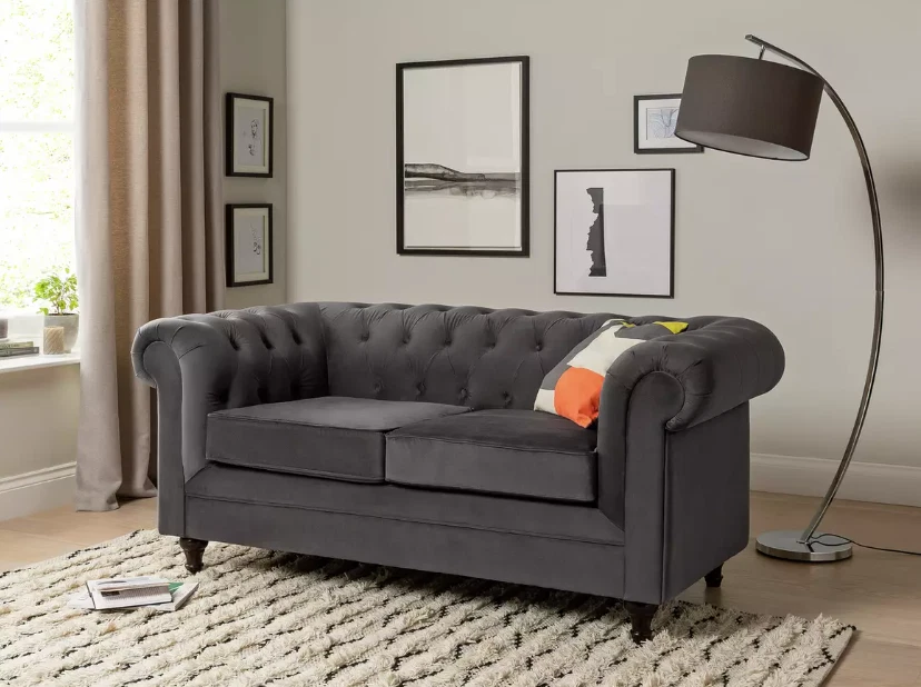 BRAND NEW EX DISPLAY Habitat Chesterfield Velvet 2 Seater Sofa