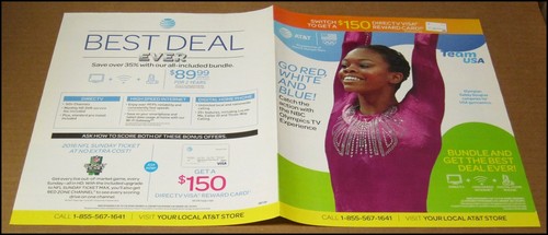 2016 Gabby Douglas Team USA Summer Olympics AT&T 2-Page Advertisement Ad - Picture 5 of 6