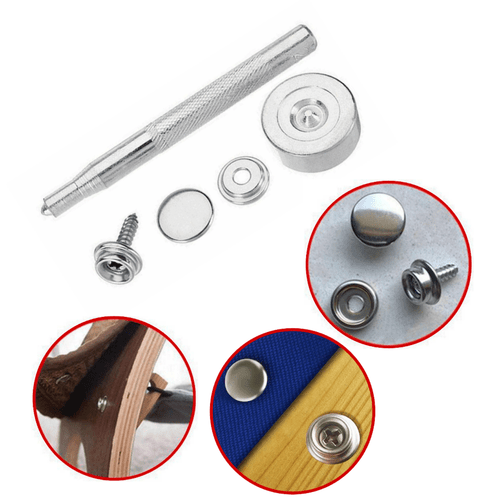 62x Snap Fastener Kit Stainless Steel Boat Canvas Screw Press Stud Cover Button - Picture 11 of 15