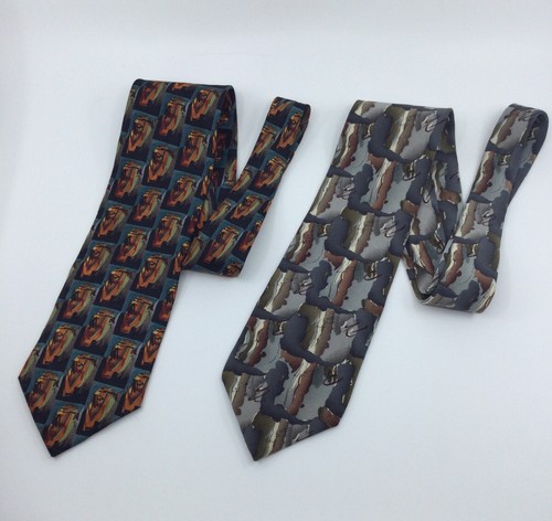 JERRY GARCIA 2 Vintage Mens 100% Silk Ties Hand Sewn USA Collector’s Edition - Picture 6 of 6