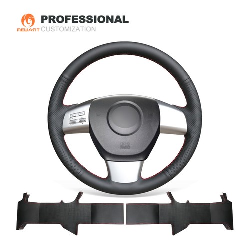 MEWANT Black Genuine Leather Car Steering Wheel Cover for Mazda 6 Mazda 8 CX-9 - Bild 1 von 9