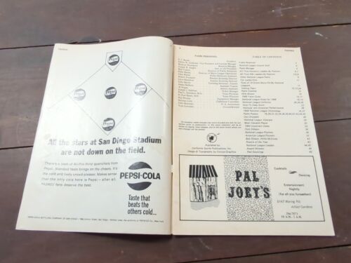 Vintage 1969 San Diego Padres Versus Braves Souvenir Program Unscored Some Spots - Picture 4 of 8