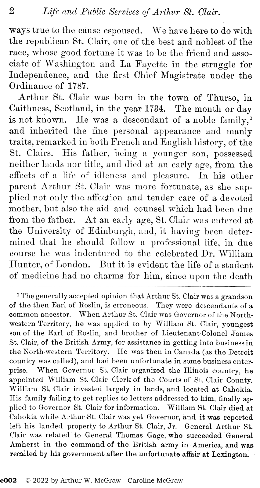 The Arthur St. Clair Papers 1882 V. 1 William Henry Smith pdf eBay