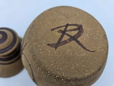 Studio Pottery Garlic Jar w/Lid Crock 6” Brown Stoneware Artist Signed DK or KD