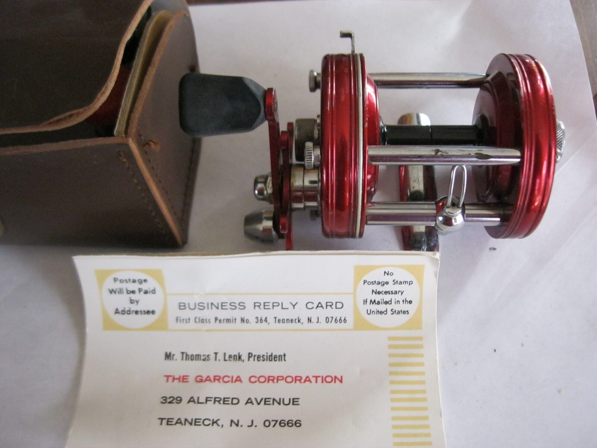 Vintage Garcia Abu Ambassadeur 6000 Red 4 Screw Reel W