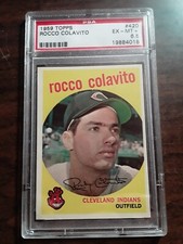 1959 TOPPS  #420 ROCCO COLAVITO - INDIANS - PSA 6.5 EX/MT+