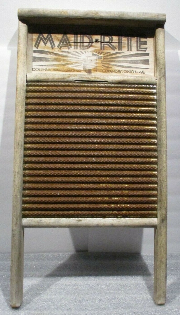 Columbus Washboard Co. Maid-Rite Wood 