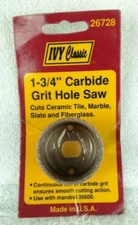 IVY Classic 1-3/4" Carbide Grit Hole Saw / 26728 / Made in USA / NOS