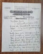1925 The Church Street Manufacturing Co. Ltd, Wellington Mills, Great Harwood.