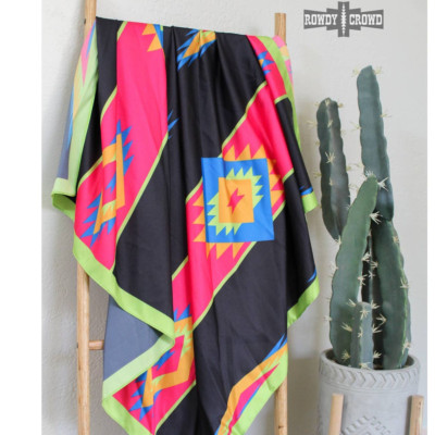 Stampede Western Southwestern Wild Rag Scarf Accent