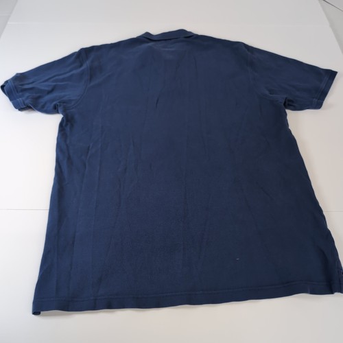 Johnnie-O Polo Shirt Mens Medium Navy Blue Short Sleeve Polyester Hanging Out - Picture 6 of 6